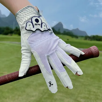 Спортивные перчатки для гольфа с солнцезащитным кремом для женщин с открытыми пальцами Дышащие эластичные перчатки для гольфа с противоскользящей износостойкостью Одна пара