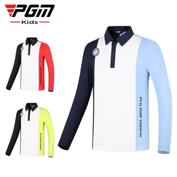 Детская футболка PGM Golf с длинным рукавом, теплая, удобная, мягкая и приятная для кожи осенняя одежда для мальчиков YF493