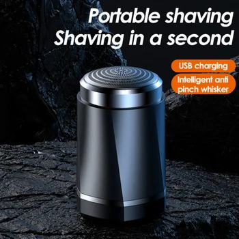 Мини-электробритва, перезаряжаемый станок для бритья для мужчин, Бритва для бороды, Дорожный карманный размер, мужская бритва, Триммер, USB-зарядка