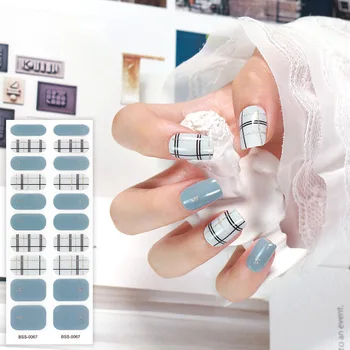 20 Советов по УФ-полуотвержденным гелевым наклейкам для ногтей, стойкое полное покрытие, украшение для ногтей в стиле знаменитостей Ins Онлайн