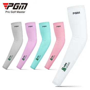 PGM 1 пара солнцезащитных рукавов для гольфа, Мужские И женские длинные перчатки из ледяного шелка, манжеты для рук с защитой от ультрафиолета, уличные противоскользящие рукава