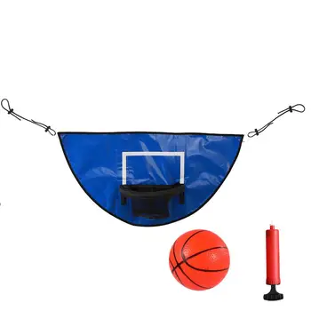 Баскетбольное кольцо для батута из ПВХ, включая насосную доску для мини-баскетбола, водонепроницаемые солнцезащитные материалы для игр в помещении на открытом воздухе