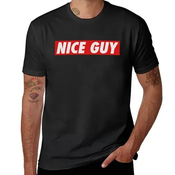 Новая футболка Nice Guy, летние топы, футболка, короткая летняя одежда, мужская футболка оверсайз