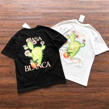 Футболка Cactus Casablanca, мужская женская футболка в стиле хип-хоп, футболка для тренажерного зала