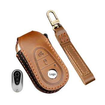Автомобильная сумка для смарт-ключей, кожаный материал, ручное шитье, брелок для ключей, аксессуары для украшения чехла для ключей для Mercedes Benz S450 S500