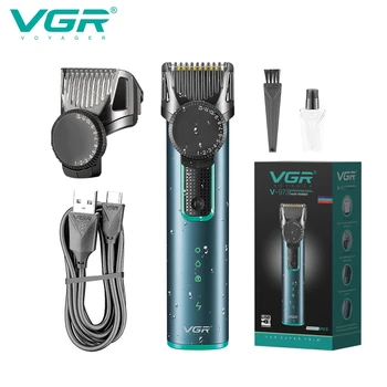 Триммер для волос VGR Профессиональная машинка для стрижки волос, перезаряжаемая машинка для стрижки волос, Водонепроницаемая Парикмахерская, Портативный Триммер для мужчин V-973