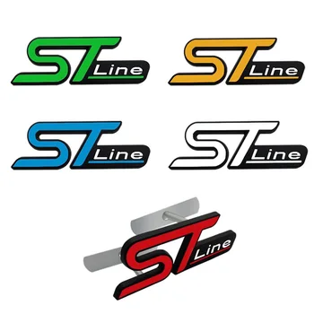 3D Металлический Логотип ST Line Значок Багажника Автомобиля Эмблема Передней Решетки Для Ford Focus MK4 MK3 Puma Fiesta Kuga ST Line Стикеры Аксессуары
