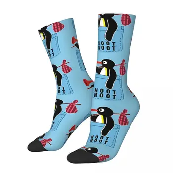 Мужские носки Angry Pingu Noot Pocket Официальный мерч Винтажный Пингвин в уличном стиле с животными, новинка, подарочный носок для экипажа с рисунком