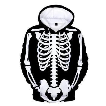 2023 Мужская толстовка с 3D-принтом, уличная одежда в стиле хип-хоп с черепом для детей, взрослых мужчин, женщин, мужские толстовки с рисунком Хэллоуина, рубашка с капюшоном