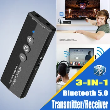 Bluetooth Аудиоприемник Передатчик V5.0 Беспроводной Аудио EDR Ключ 3,5 мм Разъем Aux 3в1 Адаптер для Домашнего ТЕЛЕВИЗОРА Наушников ПК Автомобиля