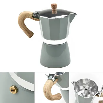 Кофеварка для эспрессо Алюминиевый кофейник для приготовления мокко, перколятор, кухонная плита, 3 и 6 чашек, инструмент для извлечения кофе Эспрессо, кофеварка