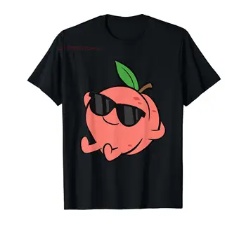 100% Хлопок Милая футболка с персиковыми фруктами, расслабляющая футболка с ленивым персиком, мужские женские футболки унисекс, размер S-6XL