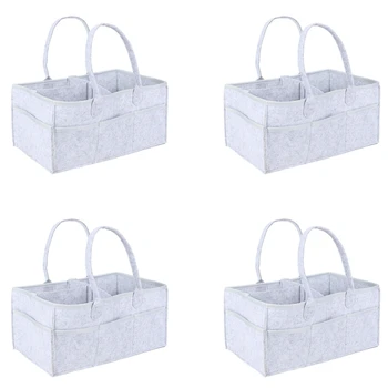 4X Органайзер для детских подгузников, переносная сумка-держатель для пеленального столика и автомобиля, ящики для хранения предметов первой необходимости в детской