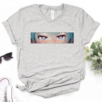 Футболка с аниме глазами женская забавная японская футболка с комиксами женская дизайнерская одежда