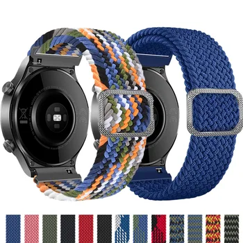 20мм 22мм нейлоновый ремешок для Samsung Galaxy watch 3 4 5 Amazfit GTR Регулируемый дышащий браслет для Huawei watch 4 GT2 3 pro