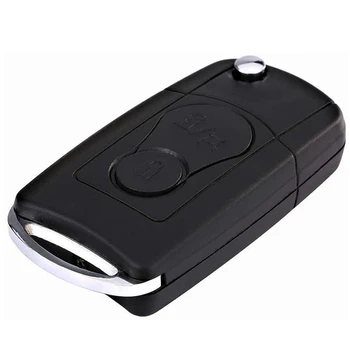 Для Ssangyong Actyon Kyron Rexton чехол для дистанционного ключа автомобиля с откидной крышкой, 2 кнопки, автомобильные аксессуары, черный