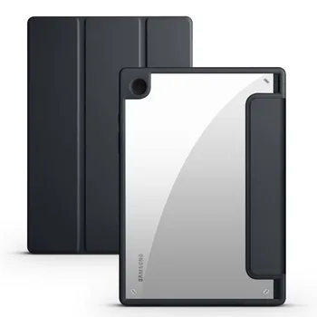 Высококачественный Флип-чехол из Искусственной Кожи для Samsung Galaxy Tab A8 SM-X200 X205 X207, Прозрачный Противоударный Чехол с Держателем Для Ручки