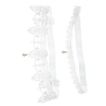 2 шт Набедренное кольцо Свадебный пояс с подвязками для ног невесты Украшения из белых стразов Текстильные модные подвязки