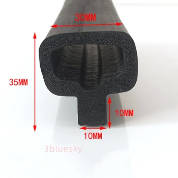Крышка паза EPDM Резиновая Грибовидная прокладка из пенополиуретана Изоляция подушки 30x35 мм Черный
