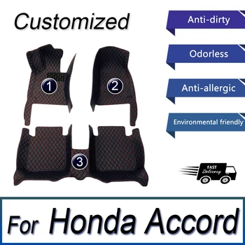Автомобильные коврики для Honda Accord (10-е ПОКОЛЕНИЕ. Негибридный） 2018-2021 2019 Пользовательские Автоматические накладки для ног, аксессуары для автомобильных ковровых покрытий