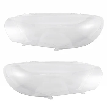 Пара (левый + правый) для Scirocco 2008-2014 Замена крышки объектива фары автомобиля Прозрачный абажур Стеклянная оболочка