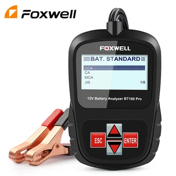 FOXWELL BT100 Pro Автомобильный тестер аккумуляторных батарей Battery Tools Analyzer 12V 100-1100CCA Обнаруживает неисправности в работе автомобильных 12 Вольт