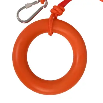 Спасательная веревка, снаряжение для плавания на открытом воздухе, 30 м с браслетом, Светоотражающая веревка для подводного плавания, каноэ, подледной рыбалки, каяк