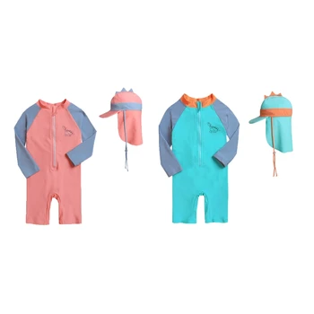 Гидрокостюм для малышей 1-7 лет, цельный купальник, костюм на молнии, купальный костюм, купальники