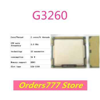 Новый импортный оригинальный процессор G3260 3260 Двухъядерный четырехпоточный 1155 3,3 ГГц 54 Вт 22 нм DDR3 DDR4 гарантия качества