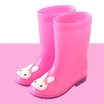 Непромокаемые ботинки, милый кролик, мультяшный персонаж, детские непромокаемые ботинки для мальчиков и обувь 3 размера для маленьких девочек, фирменная обувь для новорожденных