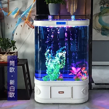 Экологический аквариум для замены стекла в гостиной, средний и большой Lazy Fish Tank