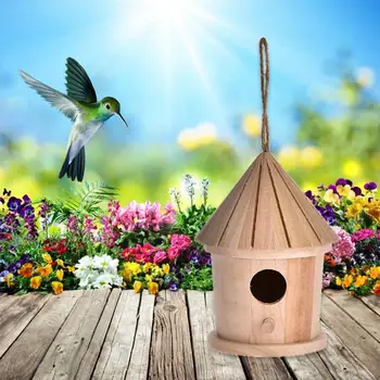 Птичье гнездо своими руками, птичий домик, Подвесной птичий домик, украшение для дома, Садовое украшение, Птичья клетка, Синий птичий домик ручной работы 