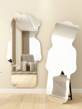 Зеркало для домашнего туалета, зеркало в полный рост, настенное зеркало для спальни для девочек, стеклянное напольное зеркало