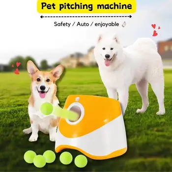 Автоматическая пусковая установка для игры в теннис для собак, игрушка для погони за домашними животными, перезаряжаемый регулируемый автомат для мини-тенниса, пинбол, Интерактивное устройство для метания
