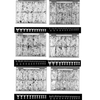 600шт Овальных коротких накладных художественных наконечников Набор Полупокрытых французской смолой поддельных наконечников Наклейки для пальцев Удлинительные наконечники E0BC