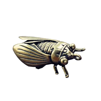 Латунный подвесной кулон, виджет в форме цикады, Ключ от насекомого, Медное ожерелье, аксессуар