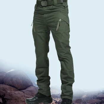 Мужские тактические брюки с несколькими карманами Y2k Elasticity Military Urban Tacitcal Брюки Мужские Облегающие Толстые брюкикарго