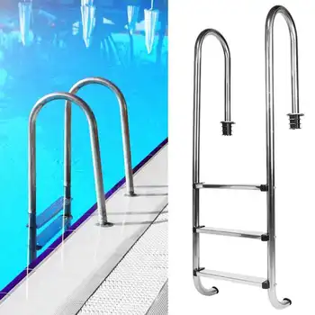 Нескользящая безопасность для плавательного бассейна из нержавеющей стали, 3‑ступенчатая лестница, бассейны, гидромассажные ванны, комплект поставки