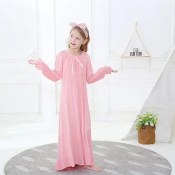 Ночная рубашка для девочки, пижамы, детское пижамное платье, Двусторонняя плюшевая ночная рубашка принцессы с длинным рукавом, домашняя одежда для детей
