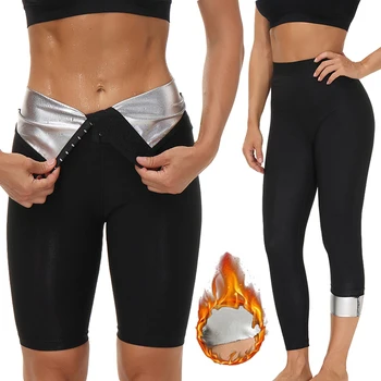 Утягивающие брюки с эффектом сауны для женщин, утягивающие брюки с эффектом сауны от горячего пота, Корректирующее белье для фитнеса, Леггинсы для тренировок в тренажерном зале, шорты для фитнеса