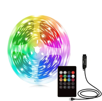 5050 RGB Синхронизация музыки Светодиодные ленты 5 М 5 В USB светодиодная лента подсветка телевизора Украшение комнаты Светодиодная лента Диод Гибкая лента