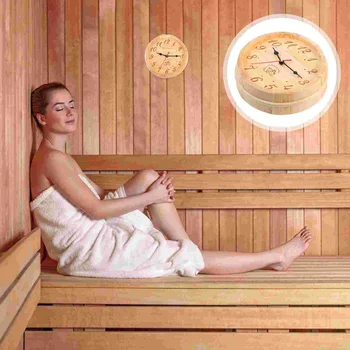 Деревянные часы для сауны, Цифровое Настенное Оборудование для паровой Бани, Декоративный Таймер, Песочные Часы