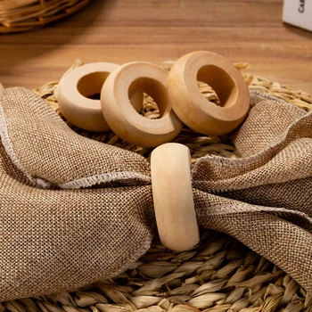 10 упаковок деревянных колец для салфеток, держатель для круглых салфеток, полотенце, салфетка, кольцо для посуды, пряжка для украшения обеденного стола