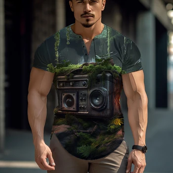 Новая модная Повседневная мужская футболка, модная универсальная футболка с 3D-принтом, Спортивная футболка для фитнеса с короткими рукавами, Уличная Удобная футболка