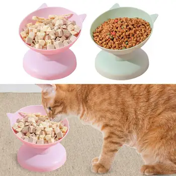 миска для кошек с наклоном 15 градусов, защита от разлива, миски для кормления щенков, сухие корма, печенье, консервы и вода для кошек