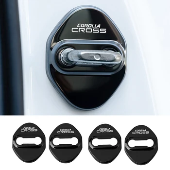 Для 4ШТ крышки дверного замка автомобиля, защищающей автомобильные аксессуары для Corolla Cross 2023 2022 2021, Автомобильная наклейка