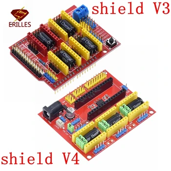 Новый гравировальный станок с ЧПУ Shield V4 shield v3 /3D-принтер/Плата расширения драйвера A4988 для arduino Diy Kit