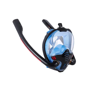 Маска для подводного плавания с двойной трубкой Силиконовая маска для дайвинга Маска для взрослых Очки для подводного плавания Маска для подводного дыхания-B