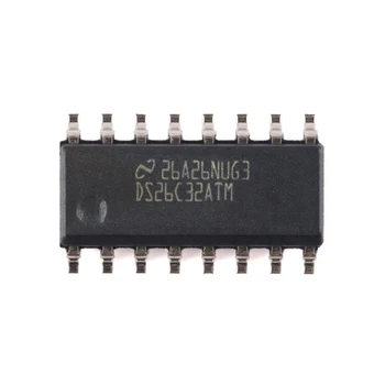 10 шт./лот DS26C32ATMX SOP-16 DS26C32ATM RS-422 Интерфейсная микросхема CMOS Quad Diff Line Recvr Рабочая температура:- 40 C-+ 85 C
