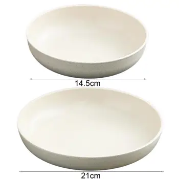 Прочная тарелка для еды, столовая тарелка круглой формы, легкая чистка, тарелка для еды, домашняя противоскользящая основа, посуда для ужина.